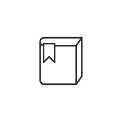 Vector sign of the book symbol is isolated on a white background. book icon color editable.