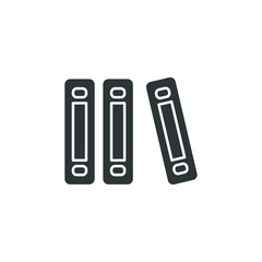 Vector sign of the book symbol is isolated on a white background. book icon color editable.