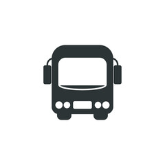 Vector sign of the bus symbol is isolated on a white background. bus icon color editable.