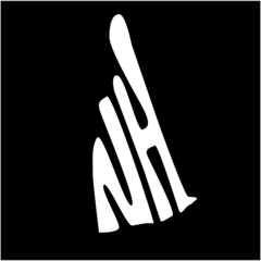 NH map typography. NH state map typography. NH lettering.