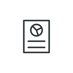 Vector sign of the Document like auditing symbol is isolated on a white background. Document like auditing icon color editable.