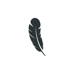 Vector sign of the feather symbol is isolated on a white background. feather icon color editable.
