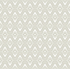 Seamless arabic geometric ornament in brown color.