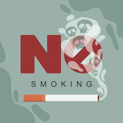 No Smoking Banner, World No Tobacco Day, Vector, Illustration