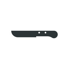 Vector sign of the knife symbol is isolated on a white background. knife icon color editable.