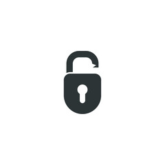 Vector sign of the lock symbol is isolated on a white background. lock icon color editable.