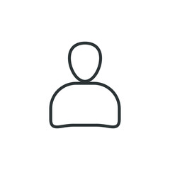 Vector sign of the man symbol is isolated on a white background. man icon color editable.