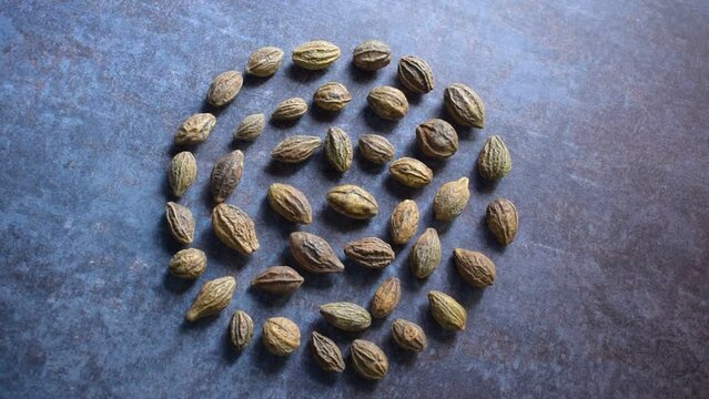 Raw whole dried Terminalia chebula fruit