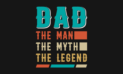 Naklejka premium Father Day Dad Typography SVG T-Shirt