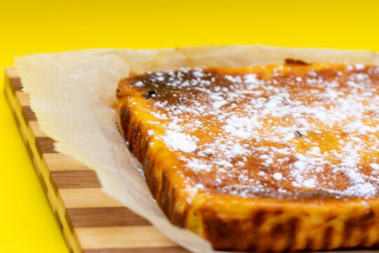 Easter cheese cake or pasca traditionally made at home 