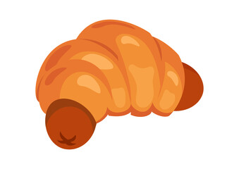 Pigs in a Blanket icon vector. Pork sausage or hot dog baked in pastry illustration. Pigs in a Blanket icon vector isolated on a white background
