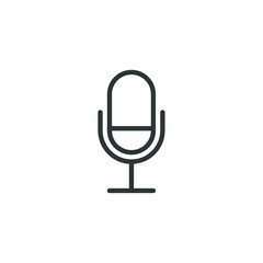Vector sign of the podcast symbol is isolated on a white background. podcast icon color editable.