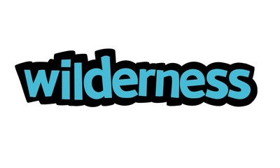 WILDERNESS writing graffiti design on white background