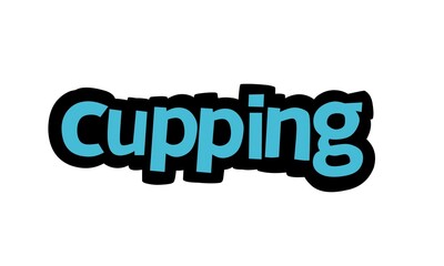 CUPPING writing graffiti design on white background