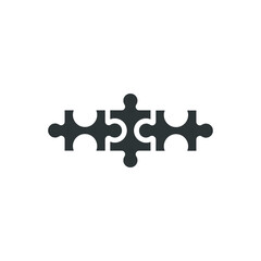 Vector sign of the puzzle symbol is isolated on a white background. puzzle icon color editable.
