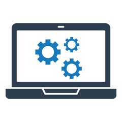 laptop Configuration Vector icon which is suitable for commercial work

 - obrazy, fototapety, plakaty