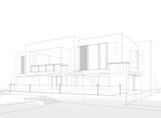 Fototapeta premium blueprint of house