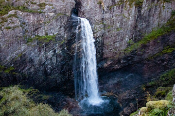Fototapeta na wymiar Månafossen - Wasserfall in Norwegen - 7