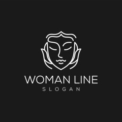 Logos for businesses in the beauty, health, personal hygiene industries. Beautiful image of a woman's face.