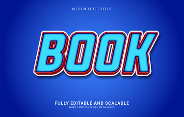 editable text effect, Book style