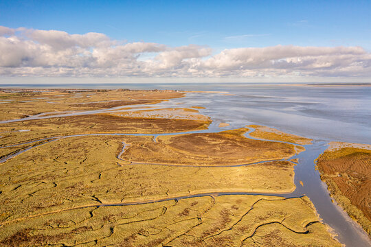 Grande marée en baie de Somme (Saint-Valery-sur-Somme) © Alonbou