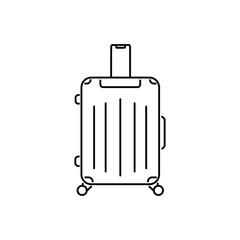 Tourism Summer Symbol Black Background Insulated Web and Application Black Thin Line Set Symbols. Vector illustration