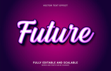 Fototapeta premium editable text effect, Future style