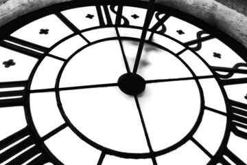 Large clock from inside