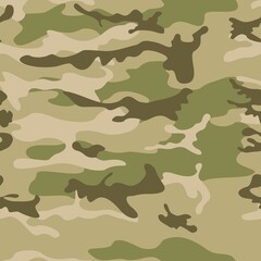 Camouflage military seamless pattern vector texture. Army background.