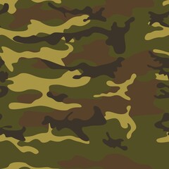 Camouflage military seamless pattern vector texture. Army background.