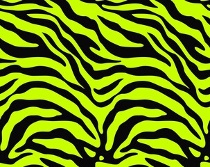 tiger stripes, zebras vector seamless texture on yellow background