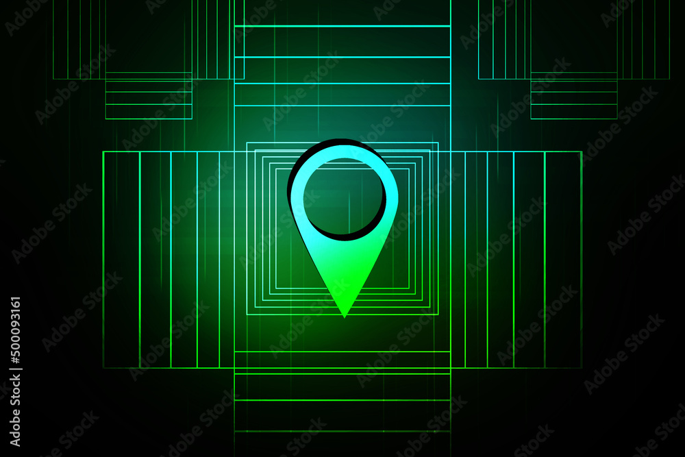 Poster 2d rendering map pointer