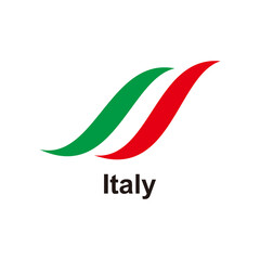 Italy flag logo vector design symbol