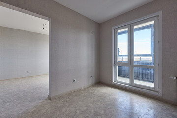 Typical finishing of an apartment in a new building. Real estate object.