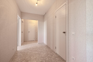 Typical finishing of an apartment in a new building. Real estate object.