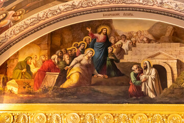 Fresco.  Resurrection of Lazarus