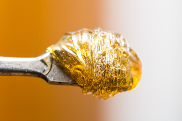 Cannabis extract concentrates close up - obrazy, fototapety, plakaty