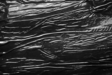 Texture of black polyethylene paper.