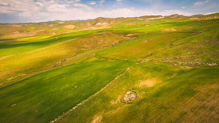 Beautiful Sicilian Landscape Near Caltanissetta, Sicily, Italy, Europe