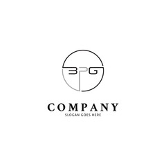 Initial Letter BPG Icon Vector Logo Template Illustration Design