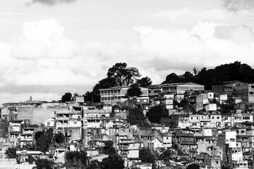 Cidade construção de alvenaria com casas, prédios e apartamentos. Bairro do Capão Redondo...