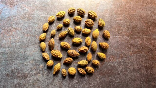 Raw whole dried Terminalia chebula fruit