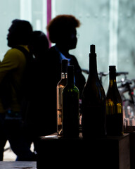 bottle of wine and people 