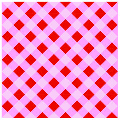 Red and pink plaid pattern background. Seamless textile vector illustration