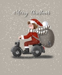 santa claus riding a sleigh