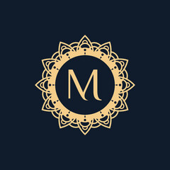 mandala - vector logo icon illustration