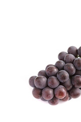 Red grapes isolated in white background