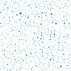 Blue stars pattern on the white background. Vector illustration