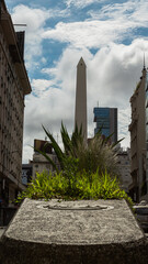 Obraz premium vertical photo of the obelisk buenos aires