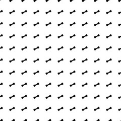 Square seamless background pattern from geometric shapes. The pattern is evenly filled with big black dog bone symbols. Vector illustration on white background